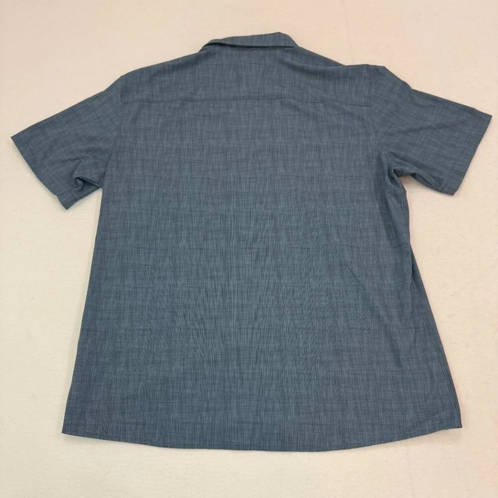 Kuhl Shirt Mens XL Persuadr Short Sleeve Button Up Lightweight Blue UPF Hiking - Picture 3 of 16